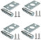 TERF® Heavy Duty Steel Hinge Bolts Including Fixing Screw for Door Frame Protection - Pack of 4