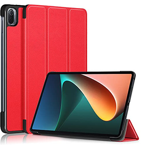 XITODA Custodia per Xiaomi Mi Pad 5/Mi Pad 5 Pro, in pelle PU, per tablet Xiaomi Pad 5/Xiaomi Pad 5 Pro 11 pollici, cover di protezione con Standfunk, rosso