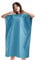 flintronic Handtuch Poncho, 110 * 80cm Mikrofaser Surf, Quick Dry Badeponcho, Lang Umkleidehilfe mit Kapuze für Herren Damen, Ideal zum Strand, Brandung, Sauna -Blau