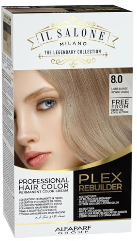 Alfaparf Milano Il Salone Plex Rebuilder Color Kit 8.0 Hellblond - Permanente Haarfarbe Creme