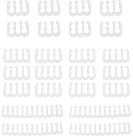 Kripyery 24 Stück Kabelkamm 24-polig x 4, 8-polig x 12, 6-polig x 8 für 2,5-3 mm Kabeldraht, Computer-Stromkabelklemme, Organizer, Kabelmanagement für Desktop, Weiß