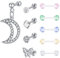 AVYRING Tragus Piercing Stud Ohr Piercing Bioflex & Chirurgenstahl 16G Helix Piercing Ohrstecker Helix Ring Damen Glitzer Kugeln 10 Stück - Silber