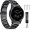 FINTIE Bracelet Compatible avec Garmin Vivoactive 4S/Venu 2S/Vivomove 3S - 18mm Bracelet Montre de Remplacement en Acier Inoxydable, Noir