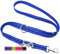 DEY - Premium Hundeleine Nylon 2m | Reflektierend | 3fach Verstellbar | für Kleine, Mittelgroße u. Große Hunde | viele Farben |Doppelleine Hund | Schleppleine | Führ-Leine | Welpenleine | Blau, L