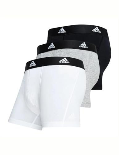 adidas Herren Trunk (3PK) -Active Flex Cotton 4A1M02 Unterwäsche, 917 Assorted, S (3er Pack)