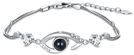 VENACOLY Kolibri/Mondstein/Libelle/Böses Auge Armband Sterling Silber Adjustable Armband Geschenke für Frauen