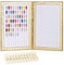 BNG Nail Display Book 180 Colors Nail Art Colour Chart, Professional Gel Polish Nail Display Card with 240 Pcs False Nails Tips For Salon Nail Art Showing, Gold Leather Book