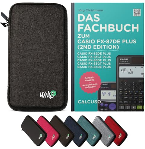 CALCUSO Zubehör Standardpaket Dunkelgrau kompatibel für Taschenrechner Casio FX-87DE Plus 2