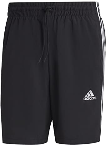 adidas Herren Aeroready Essentials Chelsea 3-Stripes Shorts, Black/White, XS