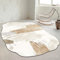 FUSKANG Moderner Wohnzimmer Teppiche, Großer Teppich,Teppich Schlafzimmer, Unregelmäßig Oval Teppich Wohnzimmer,waschbarer Carpet,rutschfest Teppich Kurzflor (Color : A4, Größe : 80x100cm)