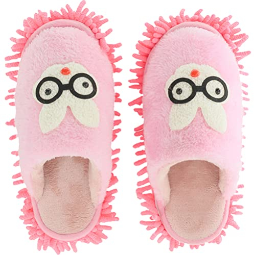 ULTECHNOVO Floor Cleaning Slipper Chenille Floor Cleaning Mop Slippers Washable Detachable House Dusting Shoe Cover Lazy Dirt Cleaning Mopping Shoes Unisex Mop Socks Detachable Mopping Shoes