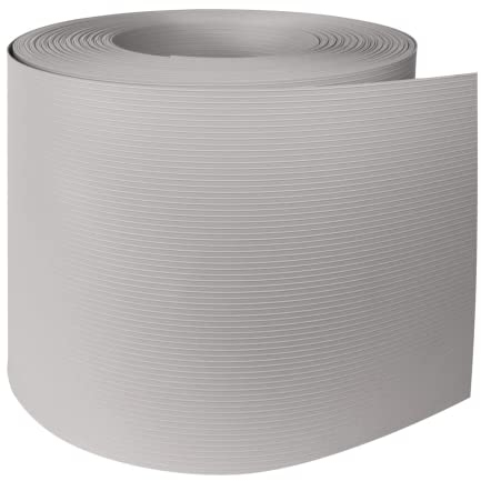 FORTENA Zaun Sichtschutzstreifen Polypropylen – 26 m lang, 19 cm hoch, Sichtschutzband mit Form Smart Mat- in Vier Farben, optimaler Sichtschutz für Ihren Zaun (RAL 7040 (Hellgrau))