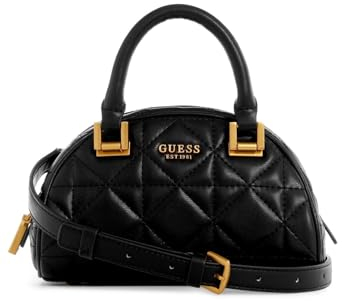GUESS Damen Mildred Bowler Mini-Umhängetasche, Schwarz