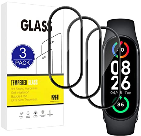X-Dision [3 Pack Protector de pantalla Compatible con Xiaomi Mi Band 8,[Resistente a los arañazos][Cubierta completa curvada en 3D] Protector para Xiaomi Mi Band 8