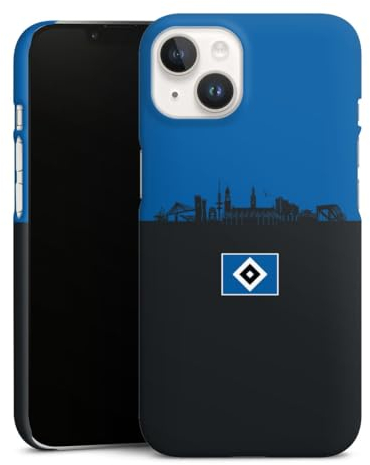 Premium Case kompatibel mit Apple iPhone 14 Smartphone Handyhülle Schutzhülle matt HSV Hamburg Skyline