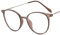 LTSRLL Retro Round Wire Frame Reading Glasses Women Men, Ultra Light Blue Light Blocking Computer Readers, Anti Eye Strain (Color : Brown, Size : +3.50)