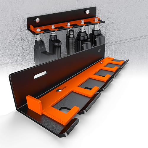 Air Tool Holder, Air Tool Rack for Garage Walls and Tool Cart Storage Organizer,Wall Mounted Lockable Pneumatic Tool Hanger for Air Compressor Tools, Pneumatic Nail Gun, Black-5 Slots