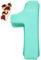 LOULANLUXE Moule Gateau Chiffres 1 Silicone Moule Number Cake Enfant, Moule Cake Chiffres geant épaissi pour Anniversaire, Enfant, Famille, Ami, Anniversaire de Mariage (26 cm,Vert)
