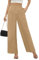 BEIGAI Hosen Damen Lose Lounge High Waist Weite Hose Outdoor Jogpants Culottes Elegant Yoga Hosen mit Taschen,Aprikose,M