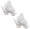 LZKHEH 2 Paar Baumwollhandschuhe, weiß, hautfreundliche Schutzhandschuhe, atmungsaktiv & bequem, ideal für Pflege, Schmuck und Alltag