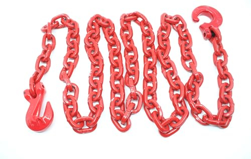 Joma-Tech Chaîne forestière carrée, 8 mm avec crochet à boucle et parallèle, chaîne arrière - 2 m 8 mm