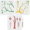 MAYJOYDIY 3Pcs Pochoir de d'arbre de style chinois 30×30cm Pochoir de Peinture traditionnel avec pinceau Modèles de dessin Lanterne de fleurs pour L'Artisanat Sur Fenêtre Mur en Bois Décoration