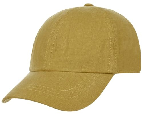 Lipodo Uni Cap Einfarbige Kappe Basecap Unisex Mit Stretchfutterband Baumwoll-Leinen-Mix Für Frühjahr Sommer senf One Size
