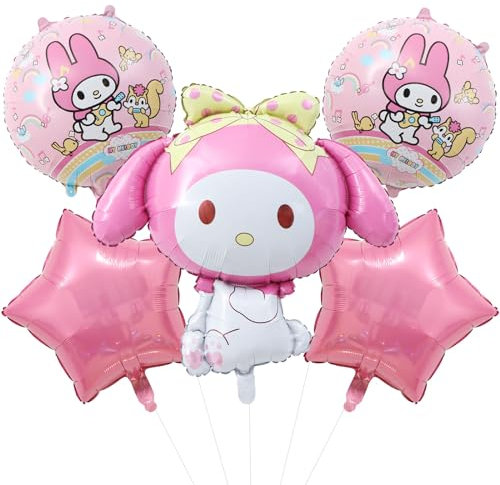 5pcs Kurom Cartoon Aluminium Folienballons,Kurom Luftballons Set,Geburtstag Deko,Kindergeburtstag Ballon Dekoration,Folienballon Party Deko für Kinder
