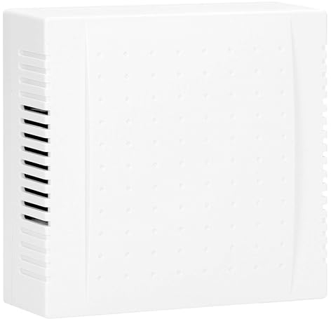 Türklingel kabelgebunden 230V - Aufputz Klingel elektro-mechanisch mit Blockierschutz - 80db laut mechanischer Gong, Farbe:weiß