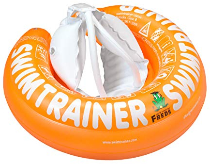 FREDS SWIM ACADEMY SWIMTRAINER Classic Orange - für Kinder von 2 bis 6 Jahren, Schwimmhilfe zur Entwicklung der Koordination von Arm- und Beinbewegungen, für Anfänger und Fortgeschrittene