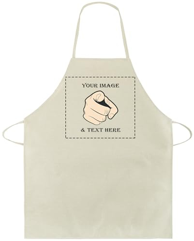 Faletony Personalisiert Schürze mit Foto und Text Kochschürze Grillschürze Küchen Schürze Personalisierte Geschenke für Männer und Damen (68x55cm)