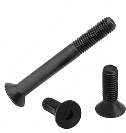 YZADSXCL 3/5Pcs Sinistra Reverse Filettatura M4 M5 M6 M8 M10 M12 Esagono Incassato Vite a Testa Piatta Svasata in Lega di Acciaio Viti Bullone(M10x50 3pcs)