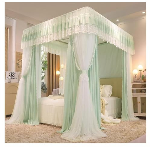SHEDIE Mosquito Net, Luxury Mosquito Net Bed Canopy, Dustproof Spacious Bed Canopy, 3 Door Design Bed Canopy for Girls Bedroom Decoration(2m*2.2m)