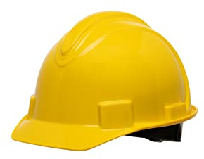 Honeywell North Short Brim NSB20002E Casque de Sécurité à Bord Court, Jaune, Non Ventilé, Mécanisme à Double Verrouillage, Suspension à Cliquet à 4 Points, Polyéthylène Haute Densité (1 Pièce)