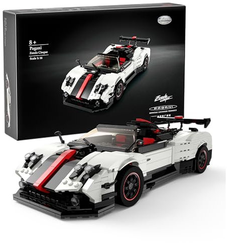 CANALLA Rastar Modellauto für Erwachsene, Pagani Zonda Cinque - 1024 Teile | Auto zum Bauen, Sammeln und Genießen | Nachbildung im Maßstab 1:16