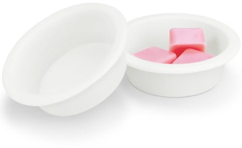 2Pcs Silicone Wax Warmer Liner Reusable Wax Melts Dish Liners Leakproof for 3-in-1 Scented Wax Cube Candle Burners and Electric Oil Burner 6.3cm Diamater Aroma Fragrance Oil Holder Tray Liner-Small