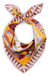 CODELLO Nickituch aus edler Seide im Letterling Look