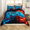 Loussiesd Red and Blue Light Gamepad Duvet Cover Set Single Size For Kids Boys Teens Gamer Bedding Set Gaming Comforter Cover with 1 Pillowcase Came Room Decor