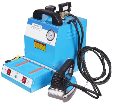 AXGCAA Industrial Steam Iron Station, Countertop Electric Iron Boiler with 4L Water Tank, Commercial Steam Generator with Temperature Adjustable, for Hotel Dry Cleaner Tailors Fabric Factories