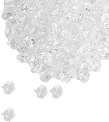wellrun 200PCS Fake Crushed Ice Stones,Acrylic Decorative Gems,Imitation Ice Crystal Rocks for Vase Fillers Wedding Display DIY Arts Crafts(Transparent)