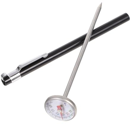 GARVALON Digitales Milch Wasserthermometer mit Edelstahlsonde Temperaturmessung Langlebig Kompakt und Hitzebeständig für Babynahrung Kochen und Getränke