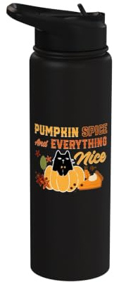 Pumpkin Spice and Everything Nice Stainless Steel Insulated Water Bottle