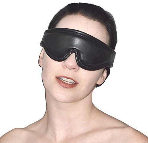 Honeylust - Absolute Dunkelheit mit der blickdichten Augenmaske gepolstert - Bondage Schlafmaske aus Kunstleder - weiche und anatomische BDSM Maske