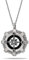 inSCINTILLE Collana Rosa dei Venti Uomo in Acciaio Inossidabile con Ciondolo Nautico e Zirconia Cubica (Nero)