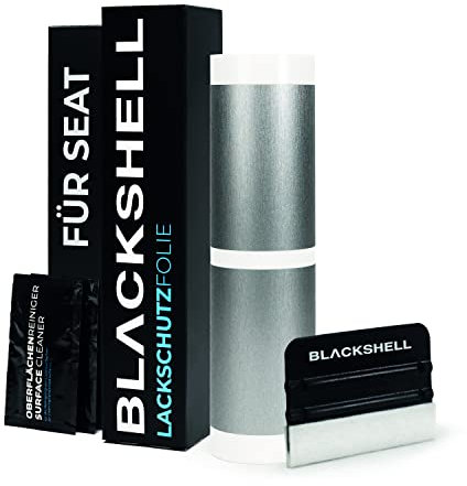 Blackshell® Lackschutzfolie passend für Seat Altea XL | Typ 5P | Bj. 2006-2015 Alu gebürstet Silber - passgenaue Einstiegsleistenschutz Folie inkl. Set für Folierung
