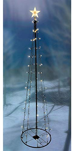 XXL Weihnachtsdekoration Weihnachtsbeleuchtung LED Metall Weihnachtsbaum mit 8 Funktionen 154 LEDs 240cm warmweiß