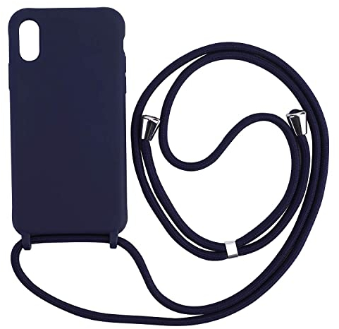 Ququcheng Kompatibel mit Samsung Galaxy A51 Hülle,Handykette Hülle Silikon Seil Necklace Handyhülle mit Kordel Tasche TPU Bumper Schutzhülle für Samsung Galaxy A51-Blau