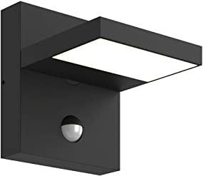 Lucande LED Wandleuchte aussen mit Bewegungsmelder, Wandlampe außen 60° schwenkbar IP54 Außenleuchte Sensor 14W Außenwandleuchte Garten