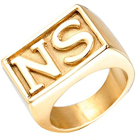 HIJONES Schmuck Herren Edelstahl Biker Ringe SO/NS/SONS Weinlese