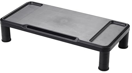 Q-Connect Monitorständer Monitor-Raiser aus Kunststoff / 3 Höhenverstellbare/Monitor Stand - Monitor Ständer/mit Aufbewahrungsfunktion/Tragkraft max. 15 kg/Maße: 55,5 x 26,5cm